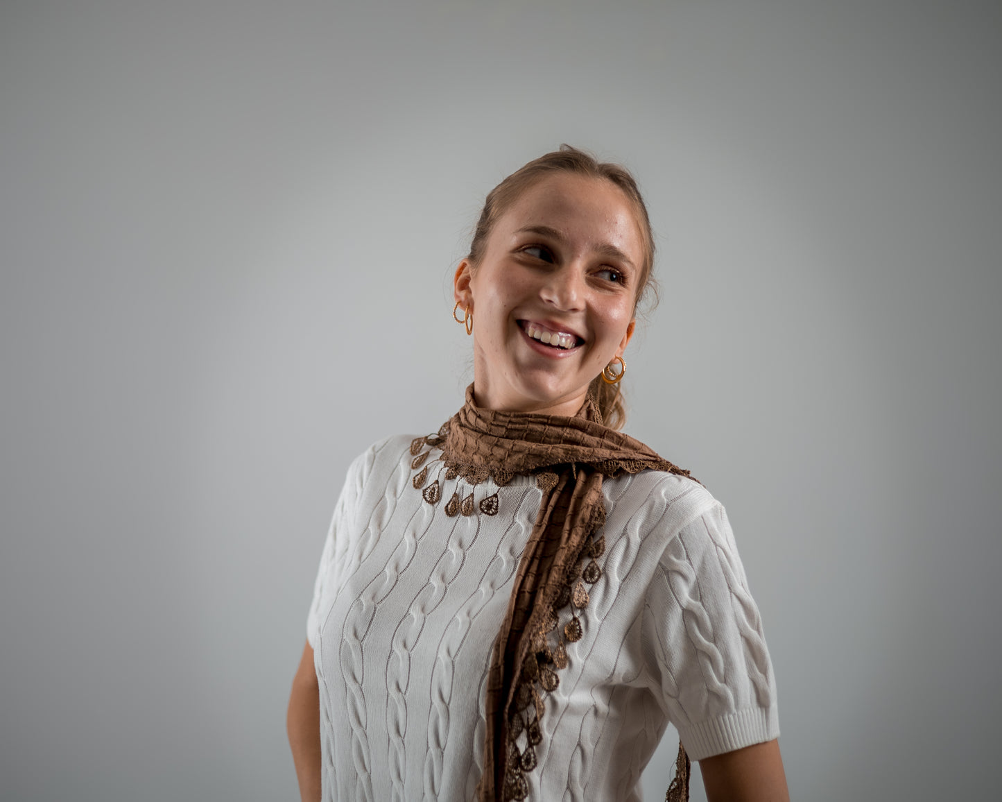 Bashette white knitted t-shirt