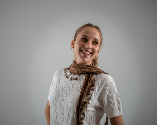Bashette white knitted t-shirt